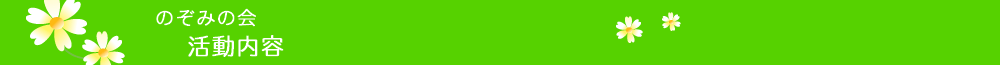 のぞみの会の活動内容